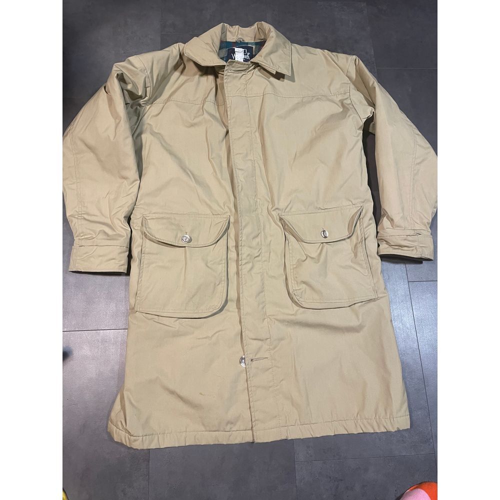 Vintage Wool rich Khaki Utility Jacket Outdoor Adventure Multi-Pocket Design